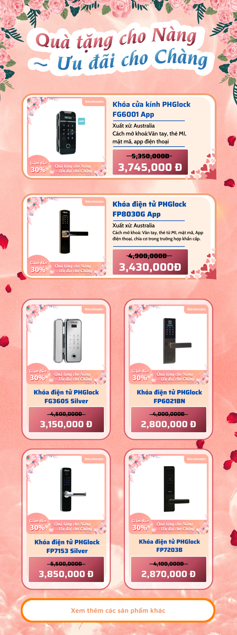 Khuyến mãi Hafele - Quà tặng cho Nàng, Ưu đãi cho Chàng